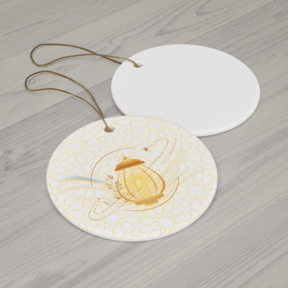 Golden Lantern Ceramic Ornament | Symbol of Hope Decor