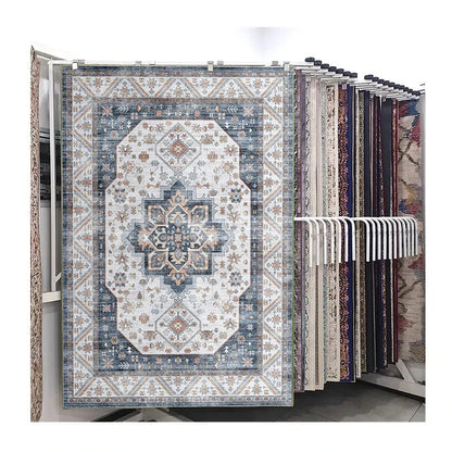 「Harmony Underfoot」Geometric Washable Rug