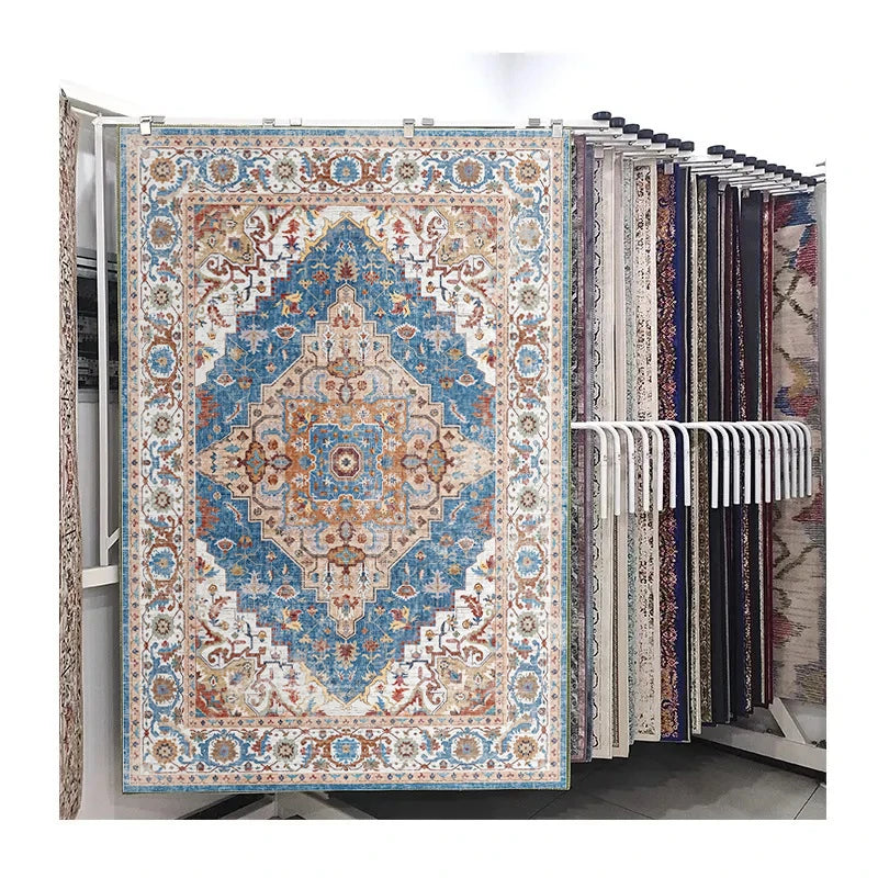 「Harmony Underfoot」Geometric Washable Rug