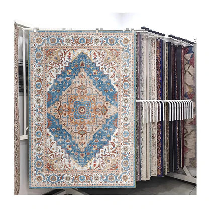 「Harmony Underfoot」Geometric Washable Rug